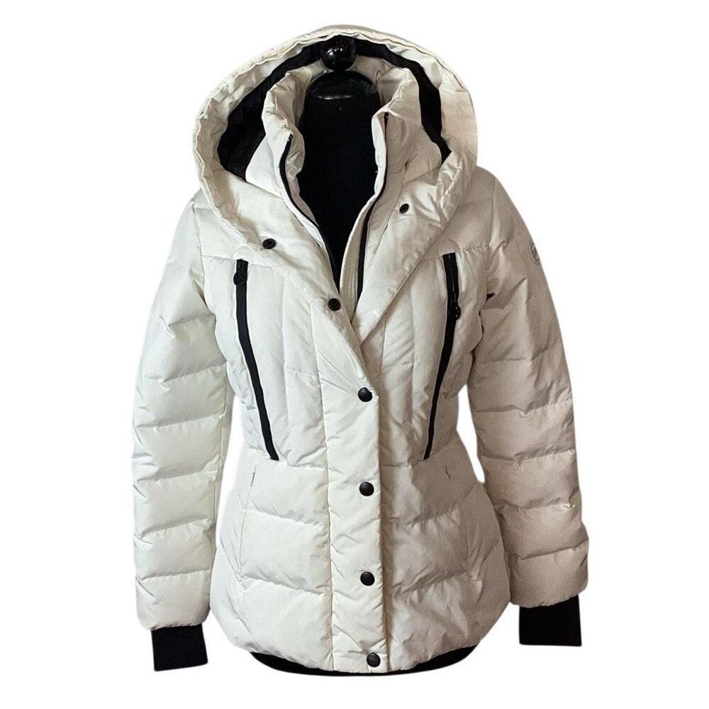 Michael Kors White Hooded Down Puffer Jacket Parka Women’s M Beautiful! - Picture 2 of 16